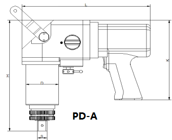 PD-A pneumatic torque wrench dimension